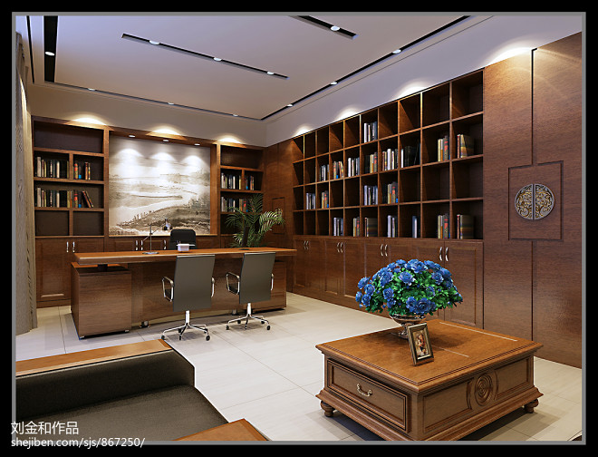 縣長,書記辦公室-裝修設(shè)計效果圖-劉金和設(shè)計師作品-設(shè)計本